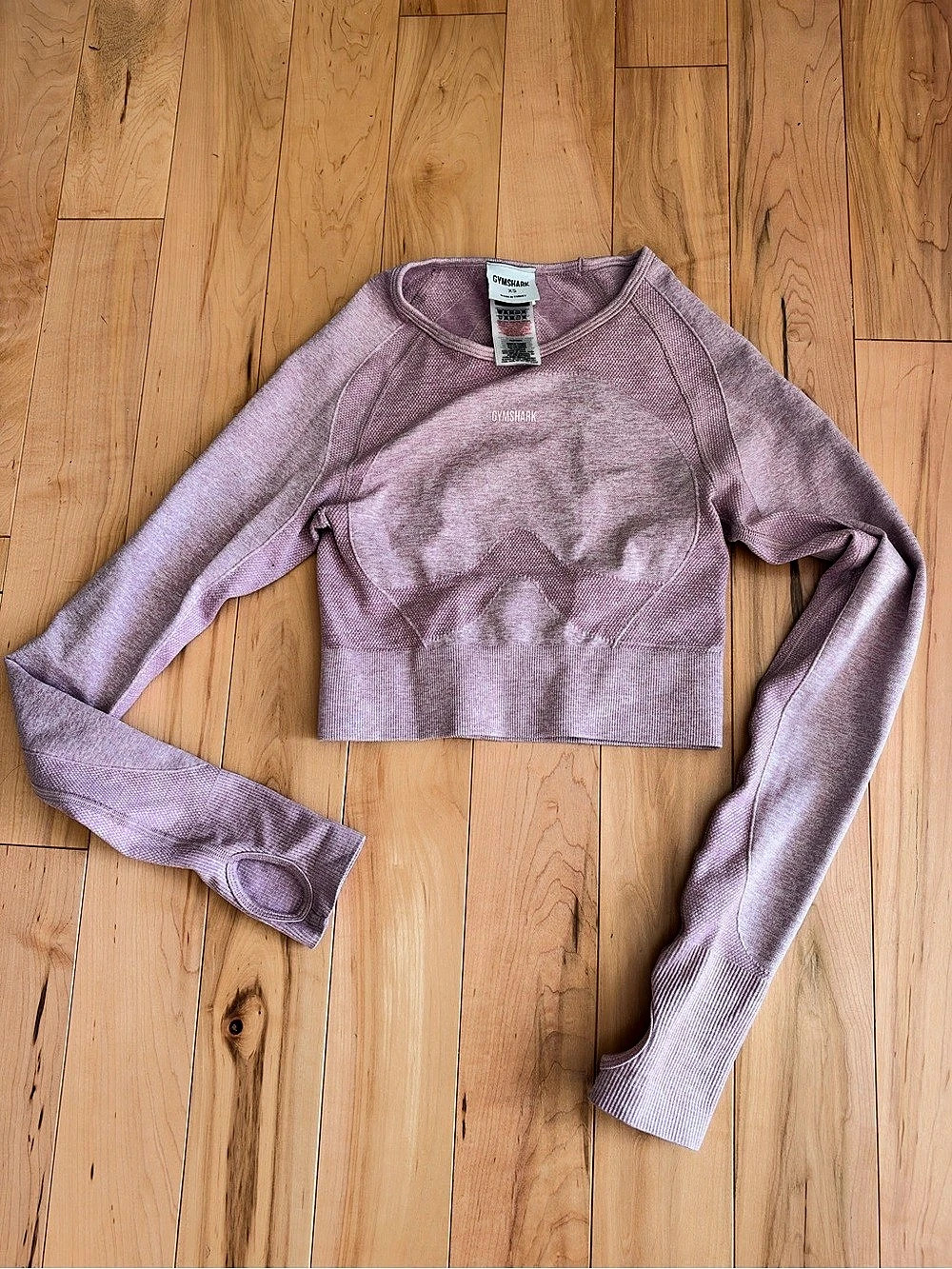 Gymshark Flex Sports Long Sleeve Crop Top Pink XS